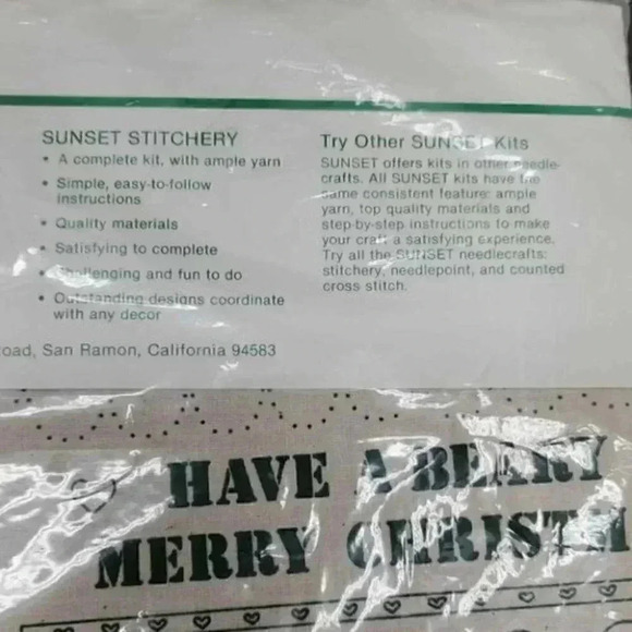 Vintage Sunset Stitchery Stocking - Picture 4 of 4